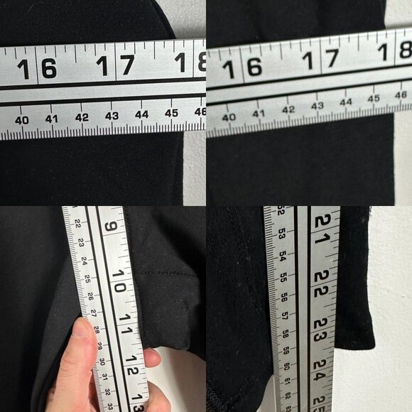 Nordstrom Black Front Seam Ankle Zipper Leggings Pull On Womens Size XL Stretch - Picture 8 of 14